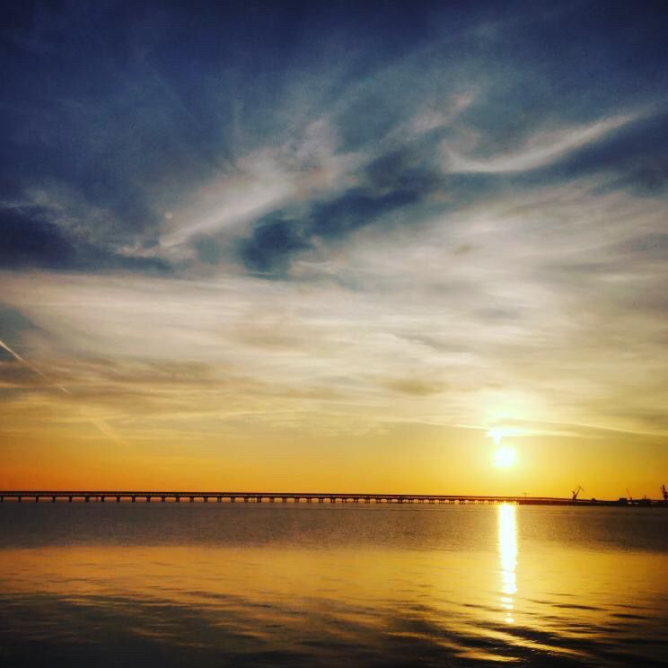 Manfredonia Mare Porto industriale Tramonto
