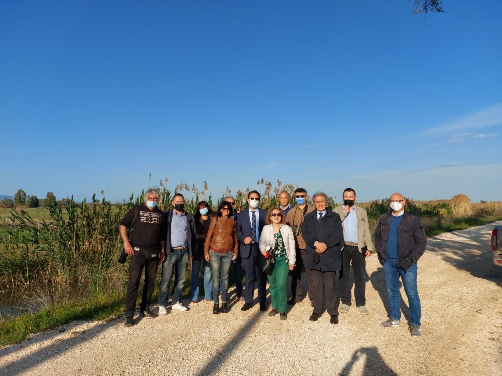I commissari prefettizi in visita all’oasi Laguna del Re