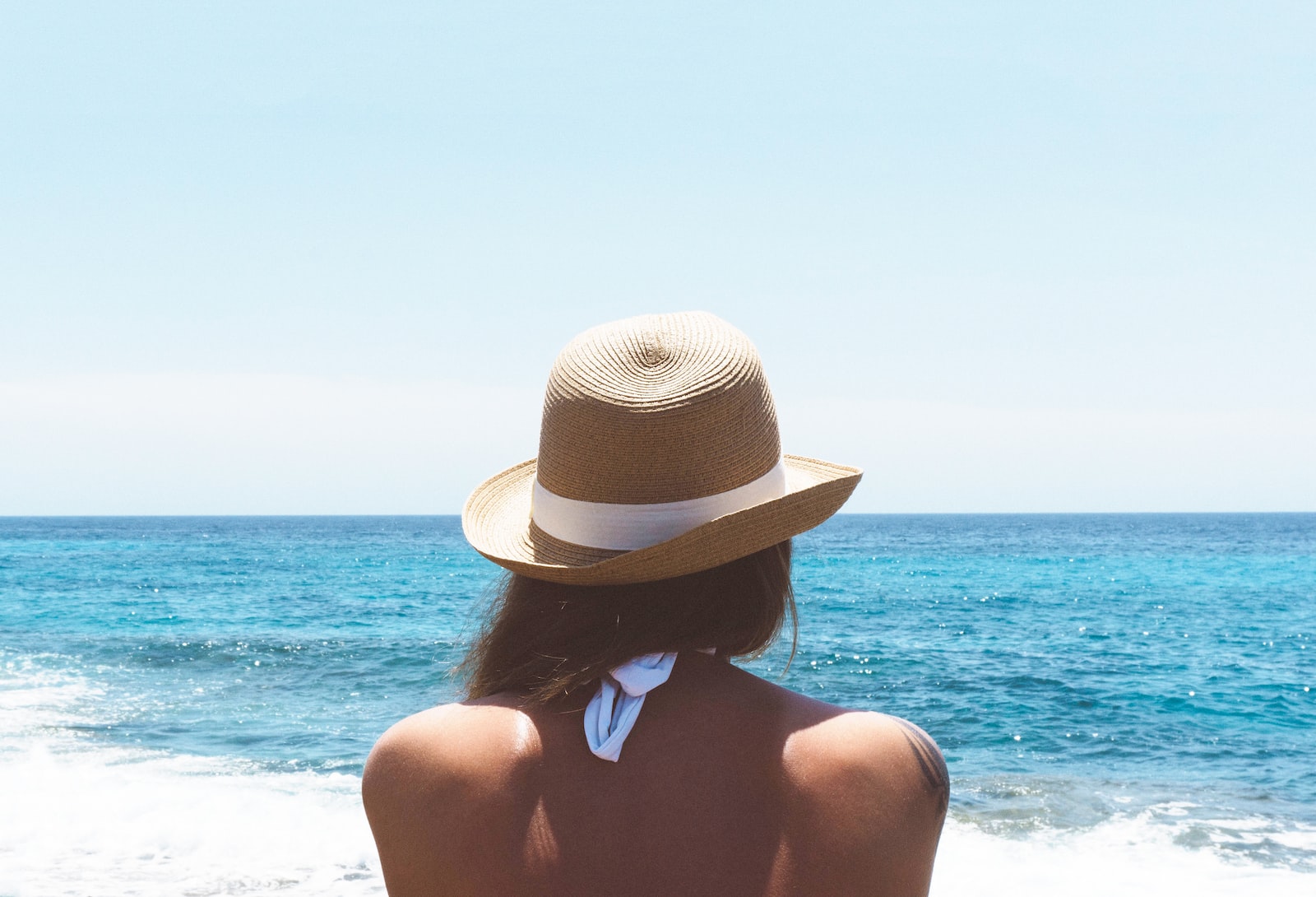 woman standing on beach