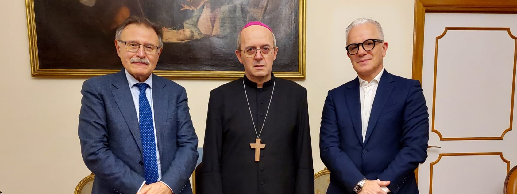 Padre Franco Moscone accoglie il nuovo Direttore Generale di Casa Sollievo