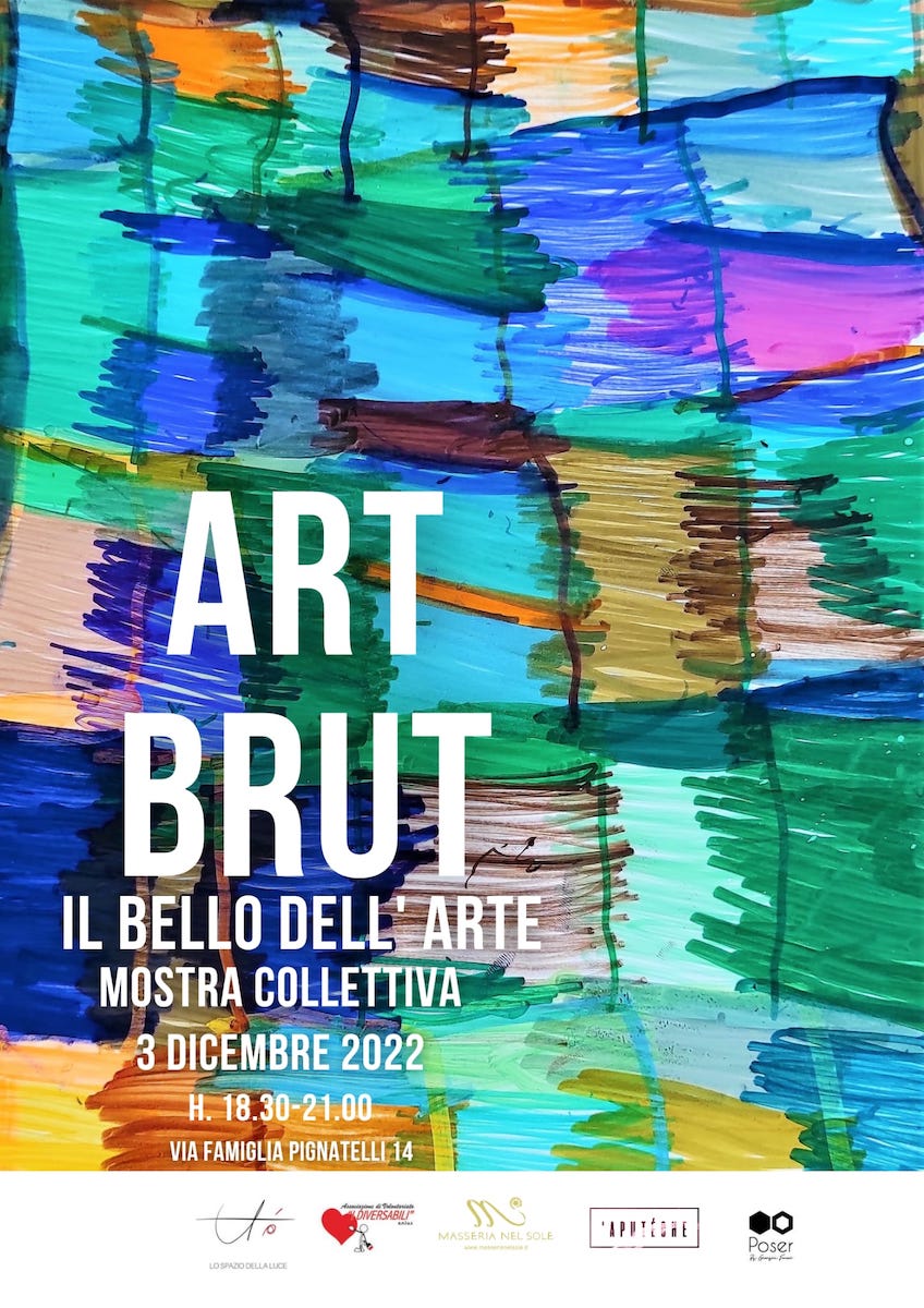 E' da questo fondamento che nasce "Art Brut-Il bello dell'arte", la mostra collettiva che si terrà sabato 3 dicembre, fruibile dalle ore 18.30 alle 21, a Lucera, in provincia di Foggia, in via Pignatelli 14. L'evento è ideato, organizzato e promosso dall'associazione culturale Utò-Lo spazio della Luce