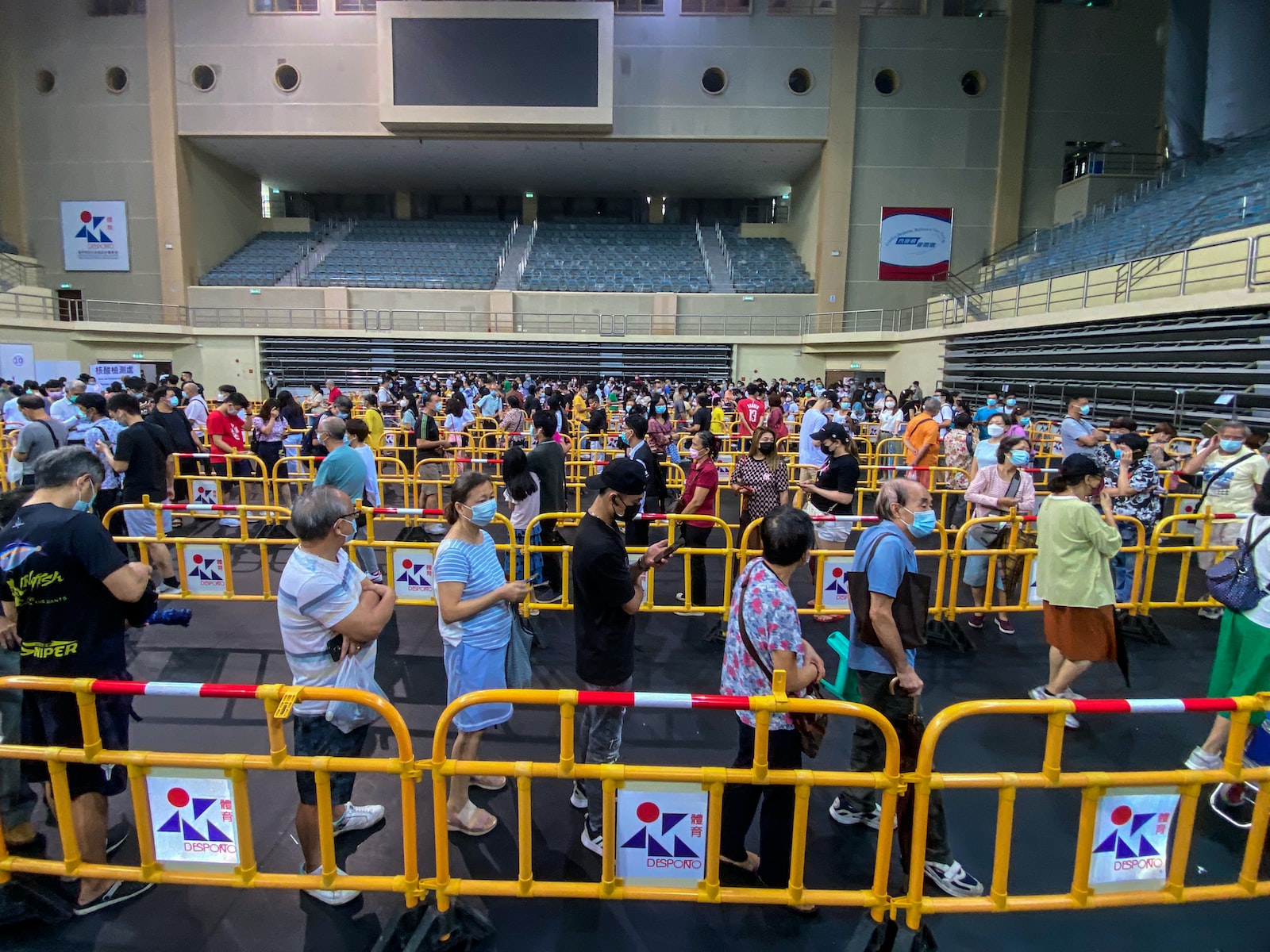 people sitting on yellow chairs