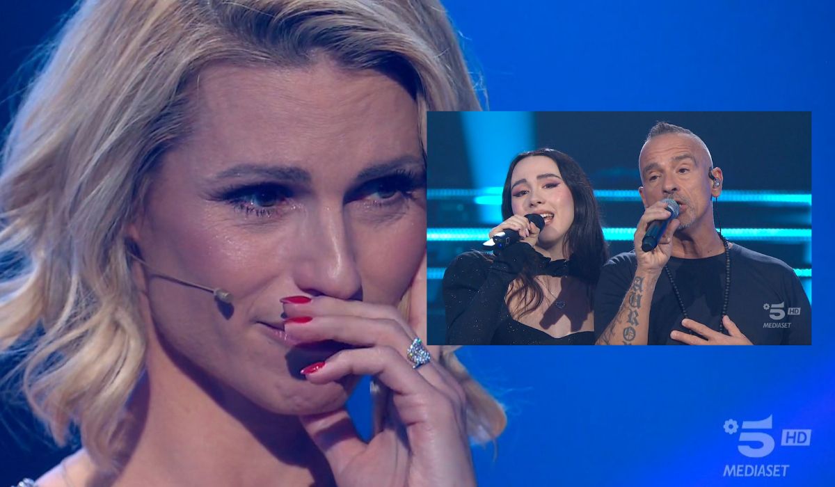 Tv Michelle Hunziker scoppia in lacrime