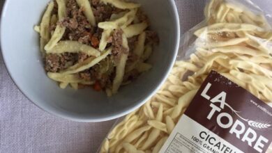 ragù bianco con cicatelli del Pastificio La Torre