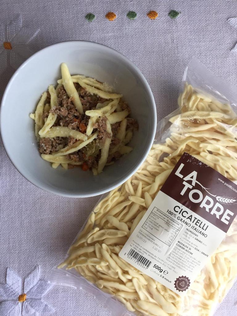 ragù bianco con cicatelli del Pastificio La Torre