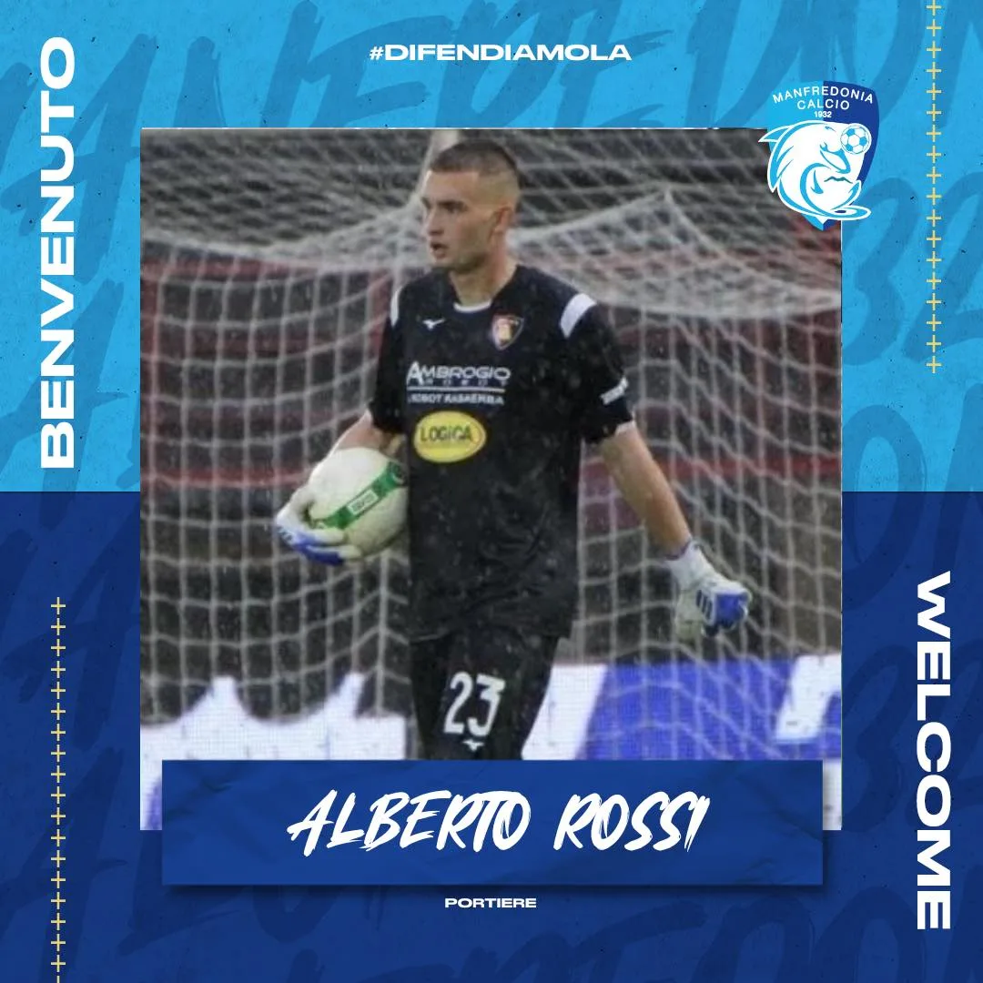 Alberto Rossi difenderà la porta  del Manfredonia Calcio