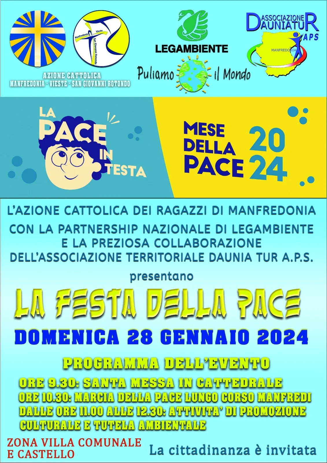 Evento “La pace in testa” nel mese della Pace 2024
