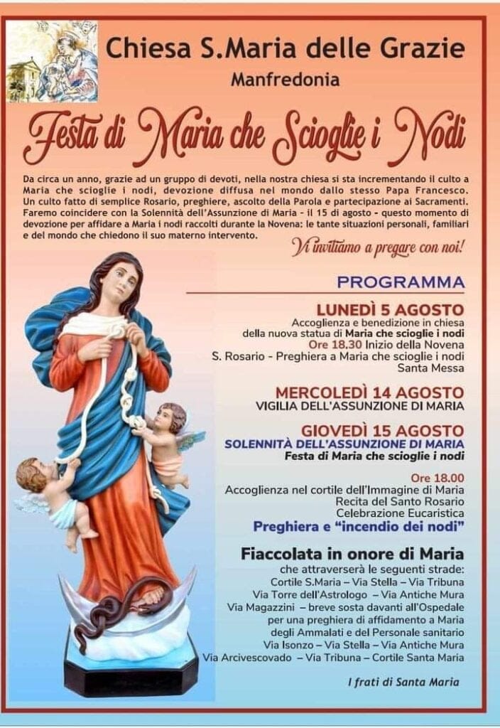 Festa Di Maria Che Scioglie I Nodi Manfredonia, Festa di Maria che scioglie i nodi nella Chiesa di Santa