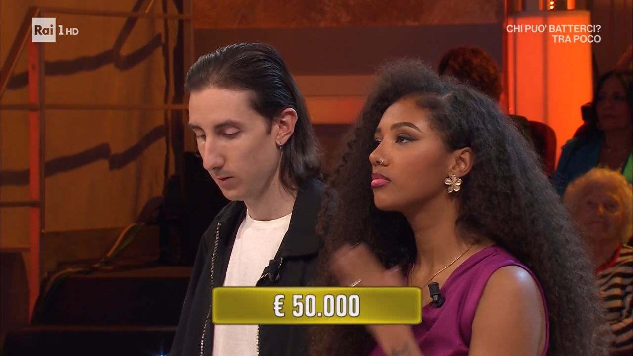 Chiara e Sebastiano nella puntata del 7 giugno 2025 di Affari Tuoi