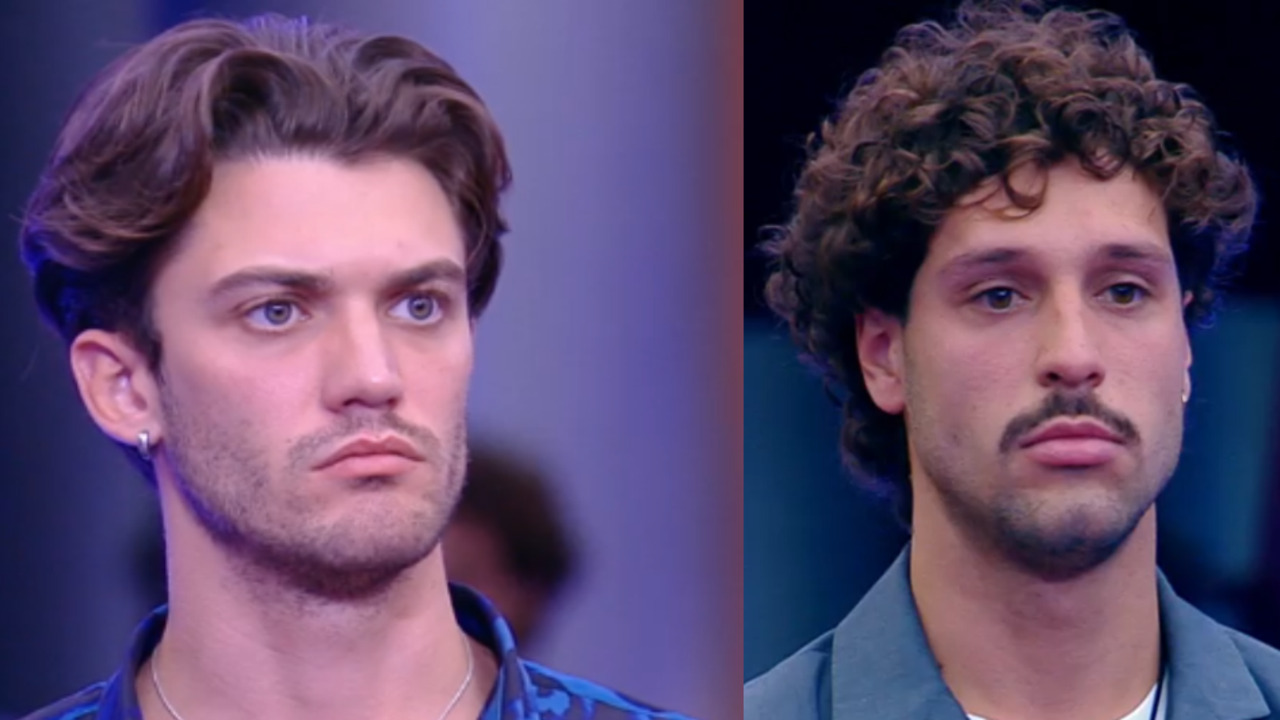 Jonas e Mattia al Grande Fratello (Collage scree Mediaset Infinity