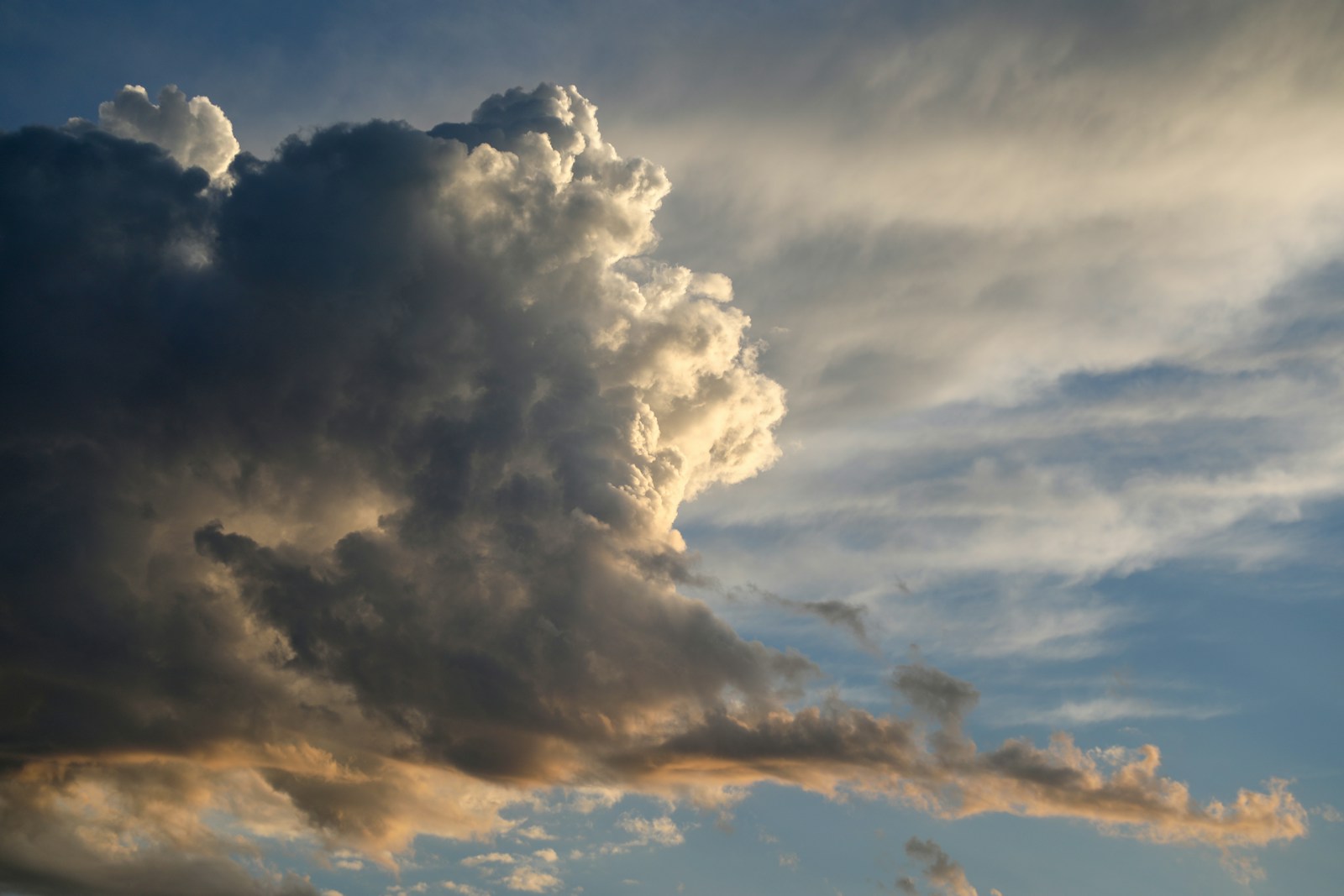 large clouds on a blue sky