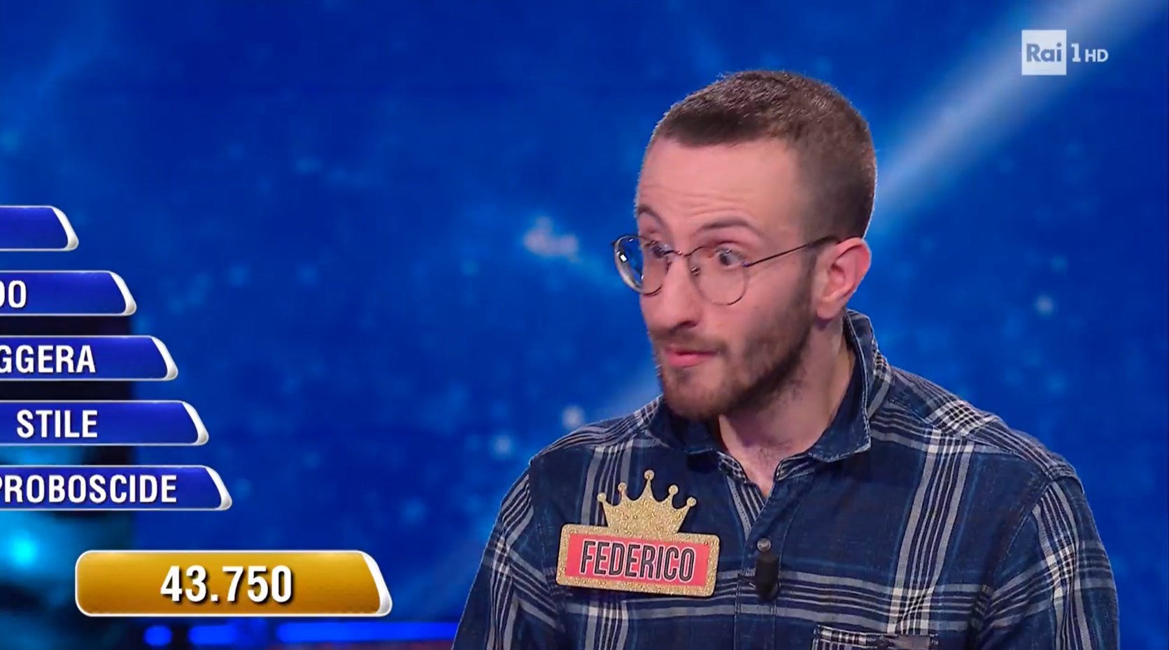 Federico vince a L'Eredità