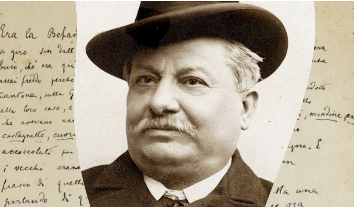 Ritratto di Giovanni Pascoli, poeta italiano segnato dall’omicidio del padre Ruggero Pascoli nel 1867