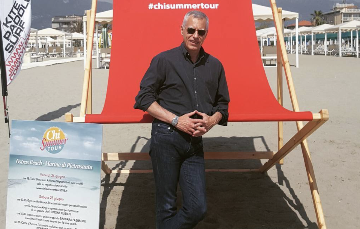 Massimo Borgnis in una foto durante un evento del magazine people Chi