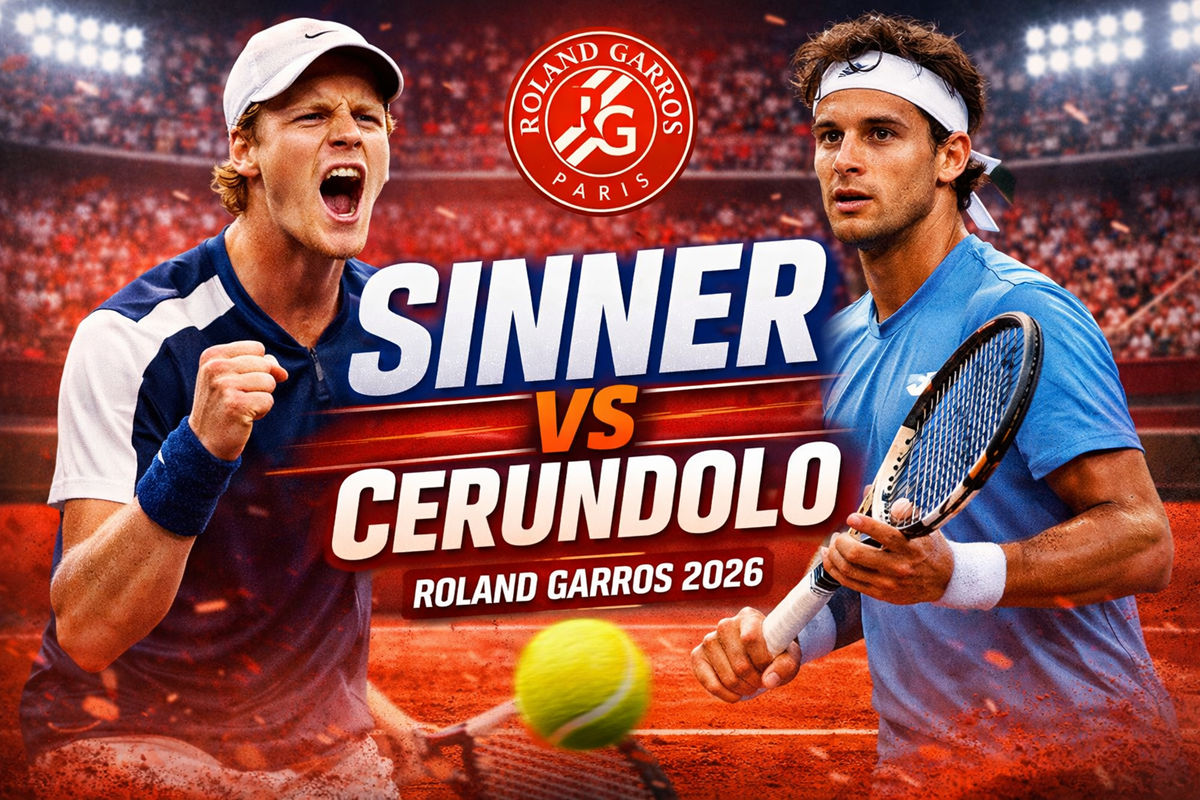 Sinner – Cerundolo al Roland Garros 2026 quando si gioca e dove vedere il match in tv, streaming e in chiaro