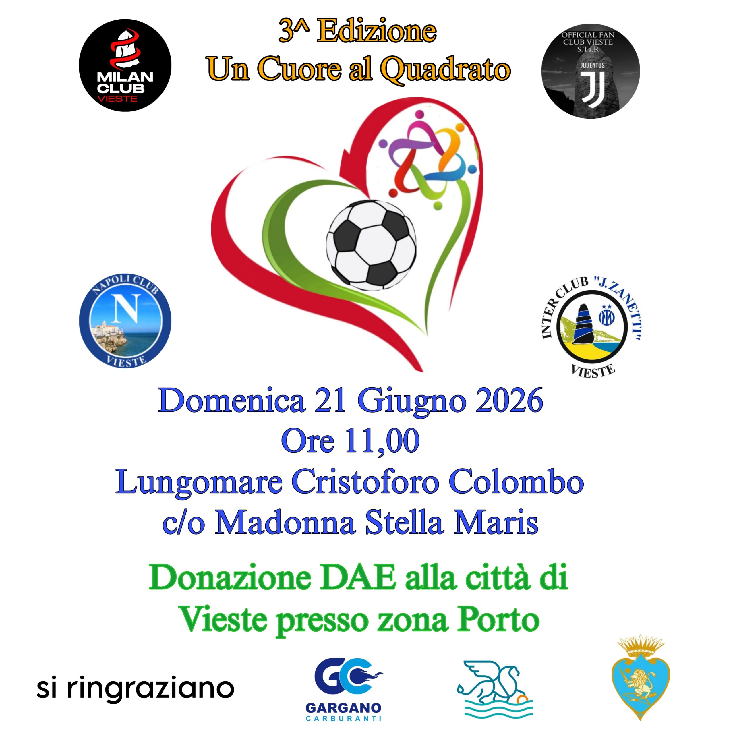 vieste un cuore al quadrato i club di milan napoli inter e juventus locali donano il secondo defibrillatore automatico alla citt224 da Ilsipontino.net vieste un cuore al quadrato i club di milan napoli inter e juventus locali donano il secondo defibrillatore automatico alla citt224