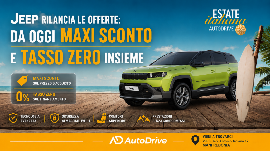 jeep rilancia le offerte da oggi maxi sconto e tasso zero insieme da Ilsipontino.net jeep rilancia le offerte da oggi maxi sconto e tasso zero insieme