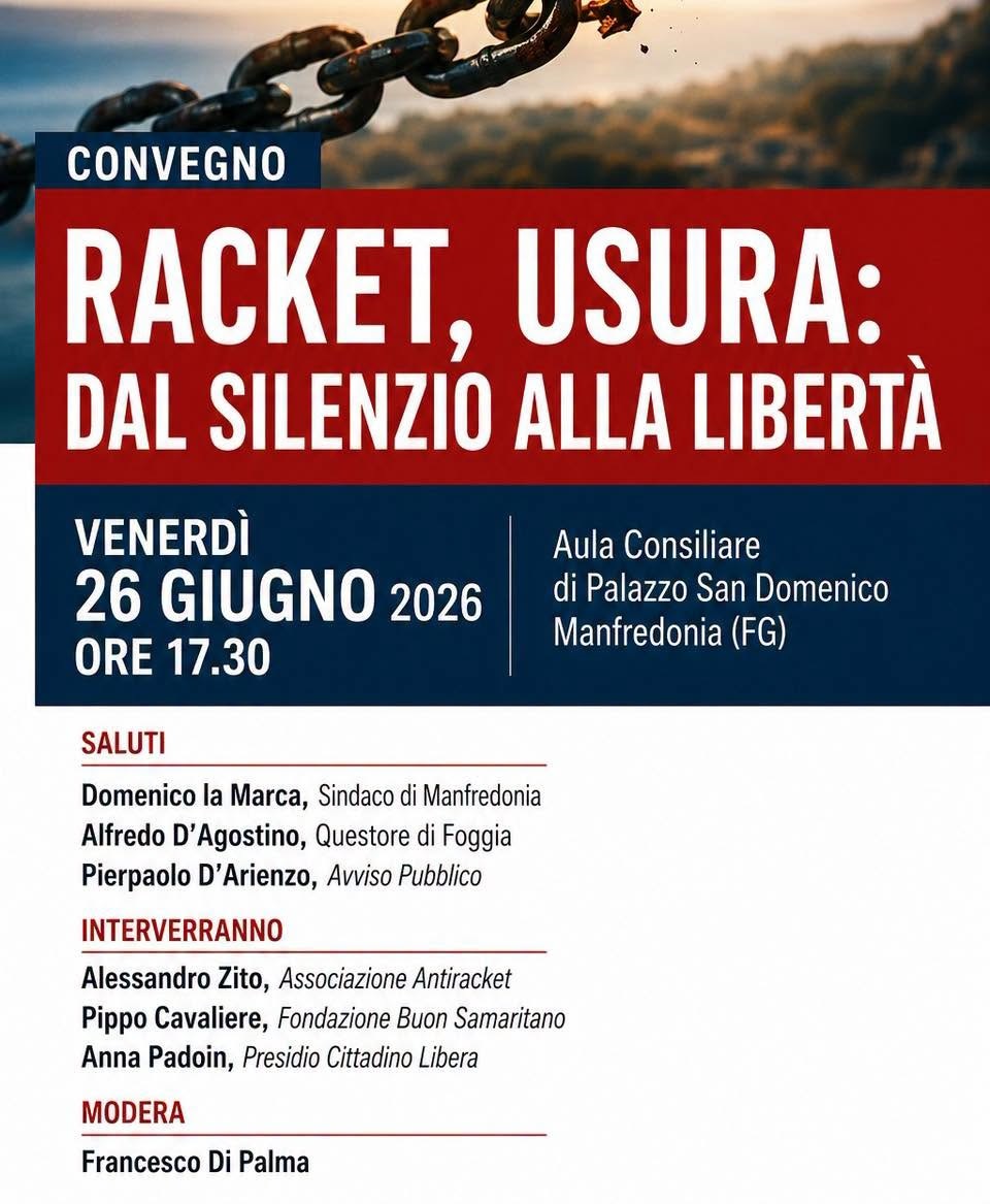manfredonia dall8217osservatorio permanente della legalit224 alla lotta al racket ed all8217usura da Ilsipontino.net manfredonia dall8217osservatorio permanente della legalit224 alla lotta al racket ed all8217usura