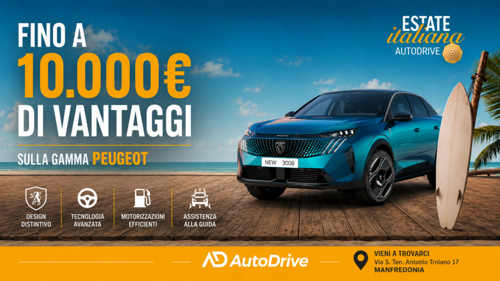 fino a 10000 euro di vantaggi sulla gamma peugeot la nuova campagna firmata autodrive da Ilsipontino.net fino a 10000 euro di vantaggi sulla gamma peugeot la nuova campagna firmata autodrive