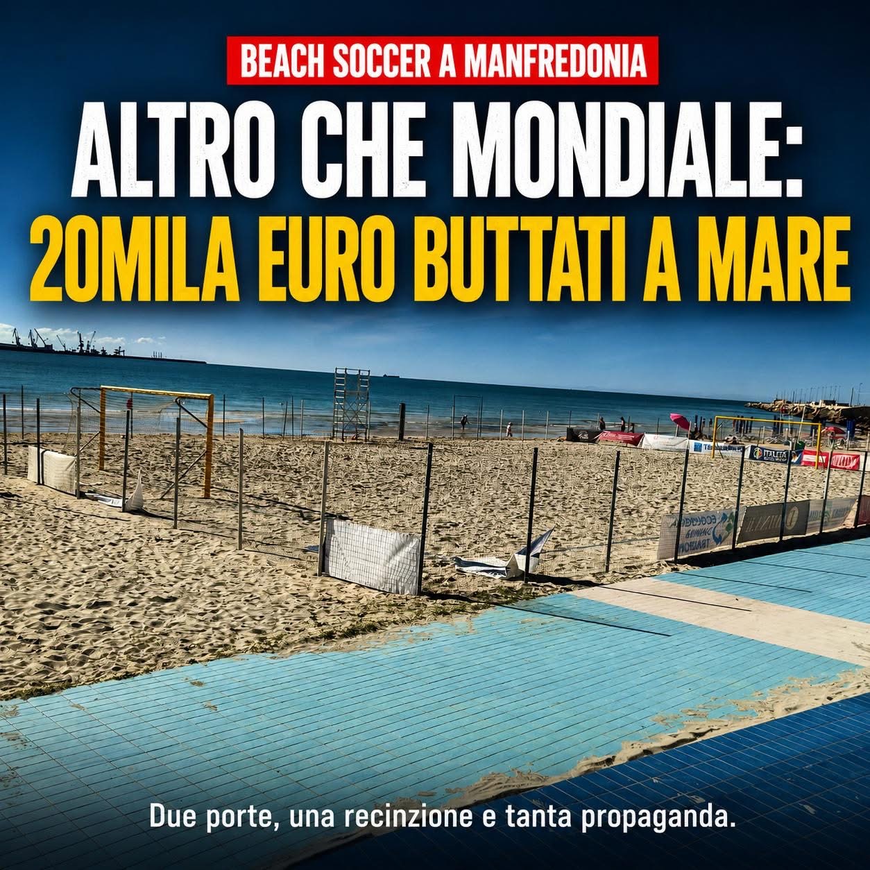 riccardi beach soccer altro che mondiale 20mila euro buttati a mare da Ilsipontino.net riccardi beach soccer altro che mondiale 20mila euro buttati a mare