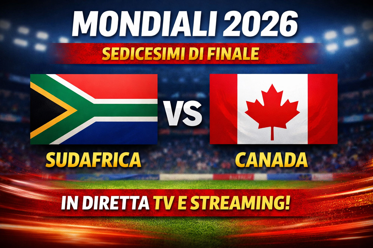 Mondiali 2026, oggi 28 giugno in TV Sudafrica‑Canada dove vederla in chiaro e in streaming