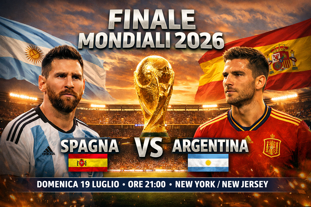 Finale Mondiali 2026, dove vedere Spagna‑Argentina in tv data, orario e dove vederla in diretta e in streaming