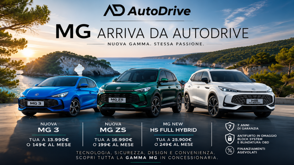 mg arriva da autodrive il marchio britannico sbarca a manfredonia con offerte di lancio dedicate ai primi 10 clienti da Ilsipontino.net mg arriva da autodrive il marchio britannico sbarca a manfredonia con offerte di lancio dedicate ai primi 10 clienti