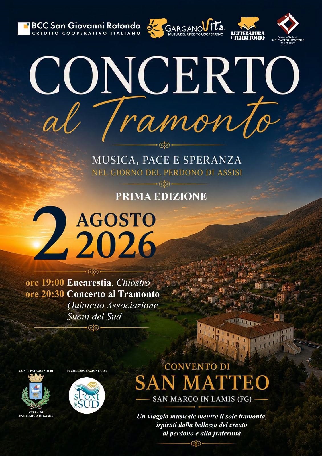 concerto al tramonto al convento santuario di san matteo apostolo organizzato dalla bcc san giovanni rotondo da Ilsipontino.net concerto al tramonto al convento santuario di san matteo apostolo organizzato dalla bcc san giovanni rotondo