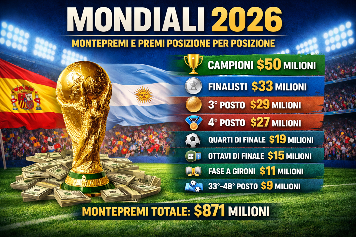 mondiali 2026 guadagni