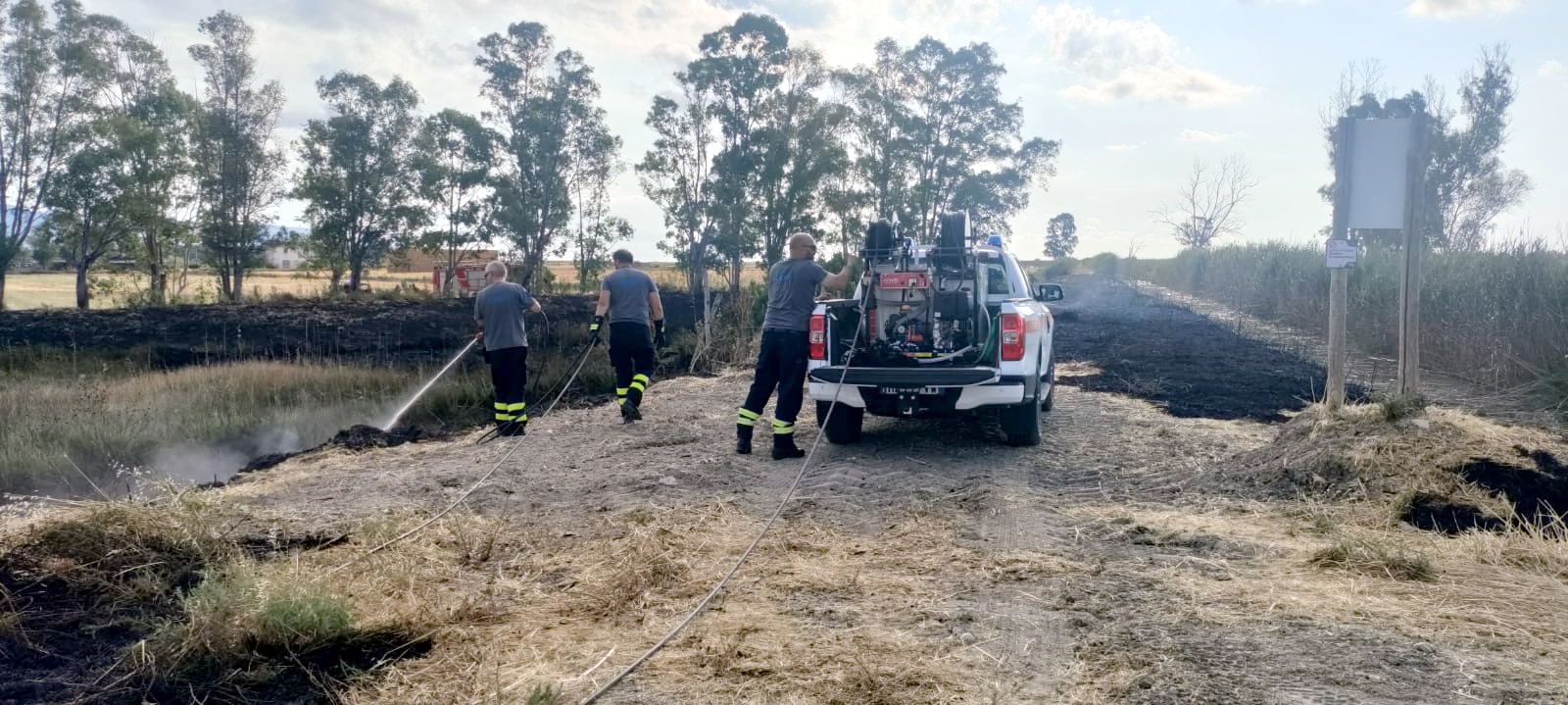 nuovo incendio a ridosso dell8217oasi laguna del re da Ilsipontino.net nuovo incendio a ridosso dell8217oasi laguna del re