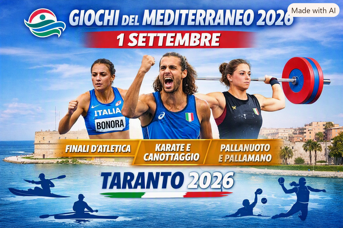 giochi del mediterraneo 2026 dove vedere le gare di oggi 1 settembre in tv e in streaming orari e azzurri in gara da Ilsipontino.net giochi del mediterraneo 2026 dove vedere le gare di oggi 1 settembre in tv e in streaming orari e azzurri in gara