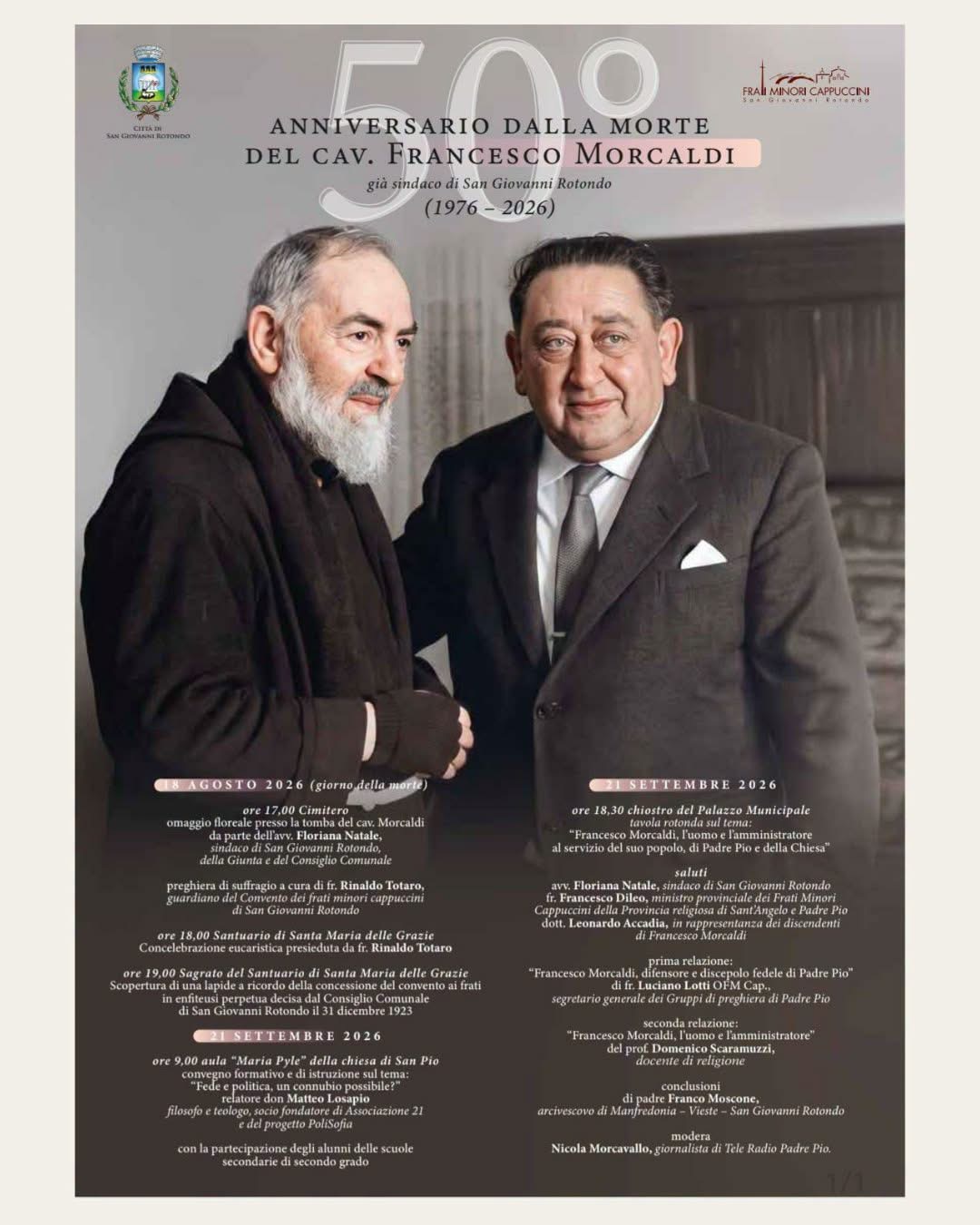 la citt224 di san giovanni rotondo ricorda il cav francesco morcaldi da Ilsipontino.net la citt224 di san giovanni rotondo ricorda il cav francesco morcaldi