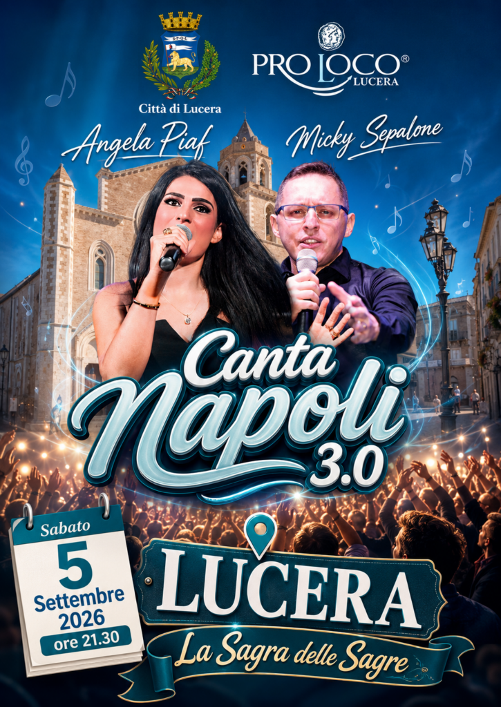 sabato canta napoli 30 alla sagra delle sagre di lucera micky sepalone e angela piaf protagonisti della notte d8217apertura nel centro storico da Ilsipontino.net sabato canta napoli 30 alla sagra delle sagre di lucera micky sepalone e angela piaf protagonisti della notte d8217apertura nel centro storico