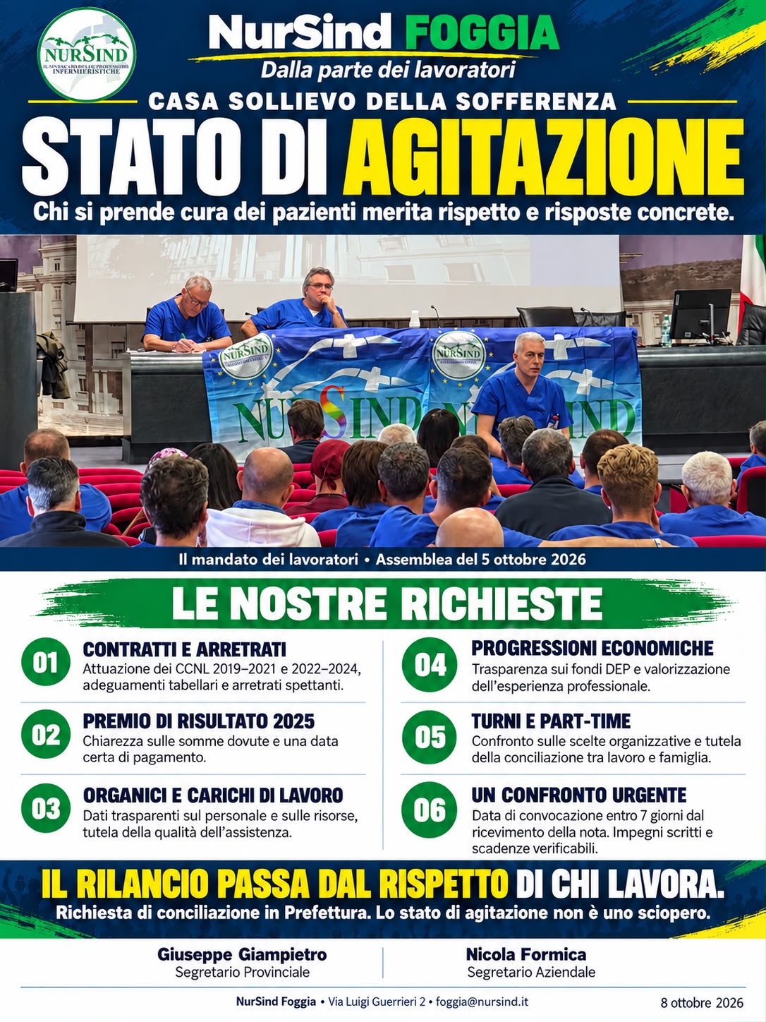 casa sollievo della sofferenza nursind proclama lo stato di agitazione da Ilsipontino.net casa sollievo della sofferenza nursind proclama lo stato di agitazione